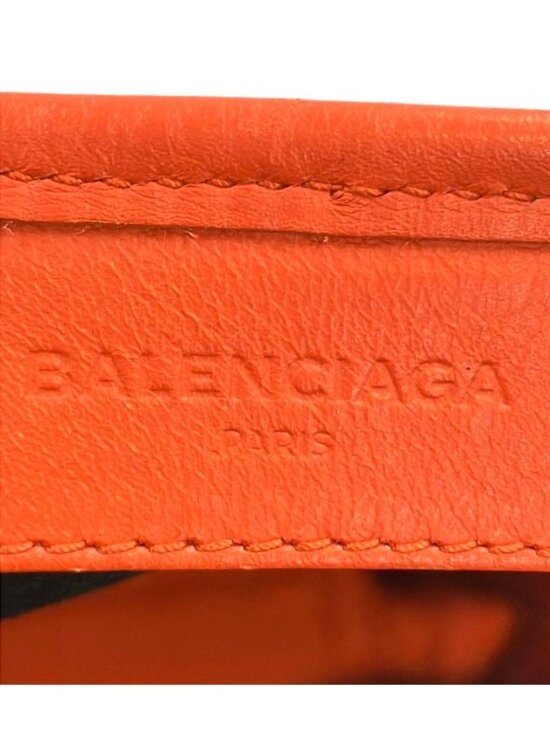 Balenciaga 2-Way Shoulder Bag Crossbody Cabas Orange Size Details